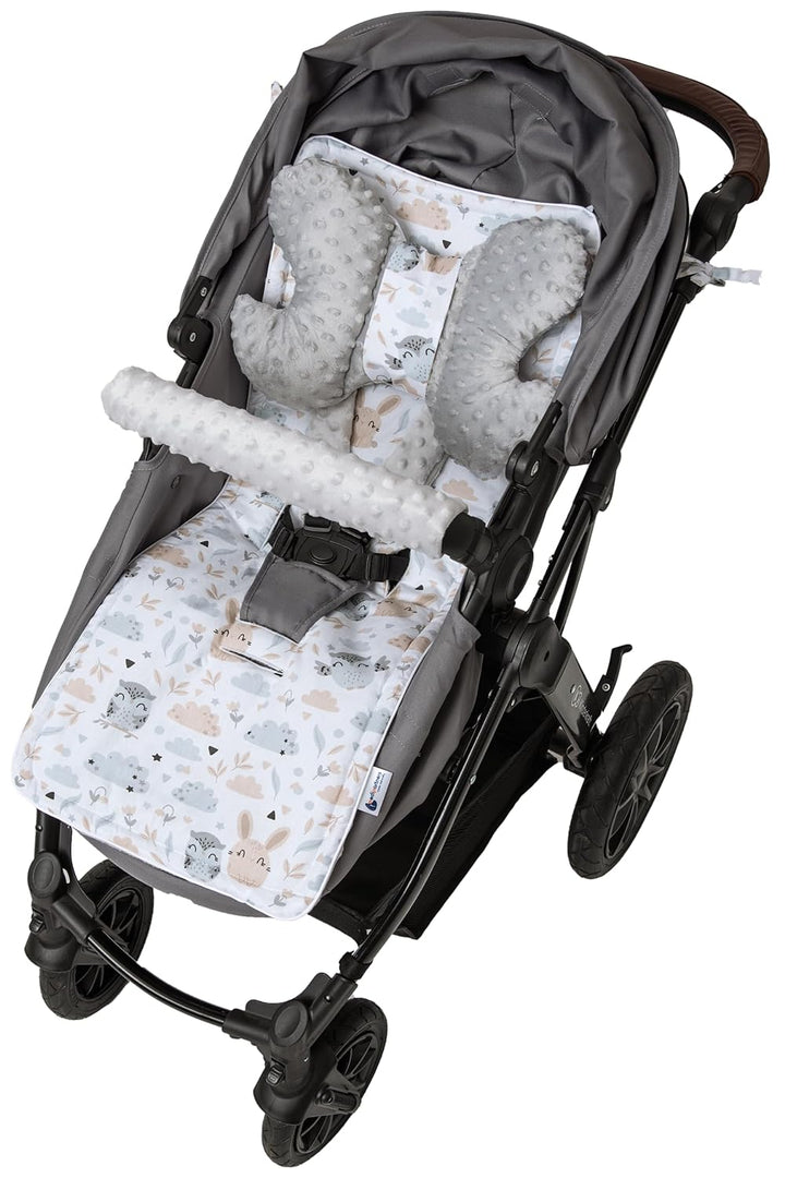 Medi Partners Universal Sitzauflage Kinderwagen &amp; Buggys Sitzeinglage Kinderwagendecke 5tgl Gurtpols