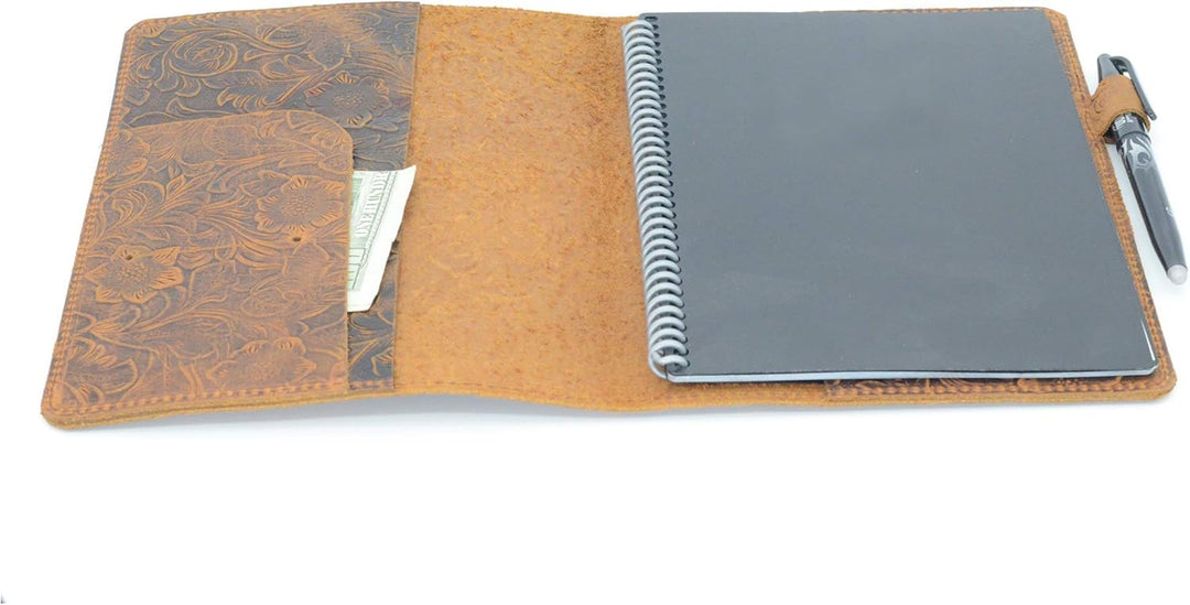 JJNUSA Kompatibel mit Rocketbook Cover Smart Business Handmade Distressed Echtleder Notebook Cover f