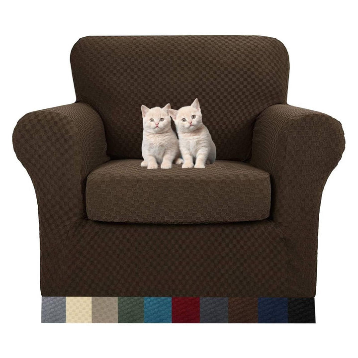 MAXIJIN Stretch Sesselbezug Sofabezug mit Separatem 1 Kissenbezügen Couchbezug Sessel für Wohnzimmer