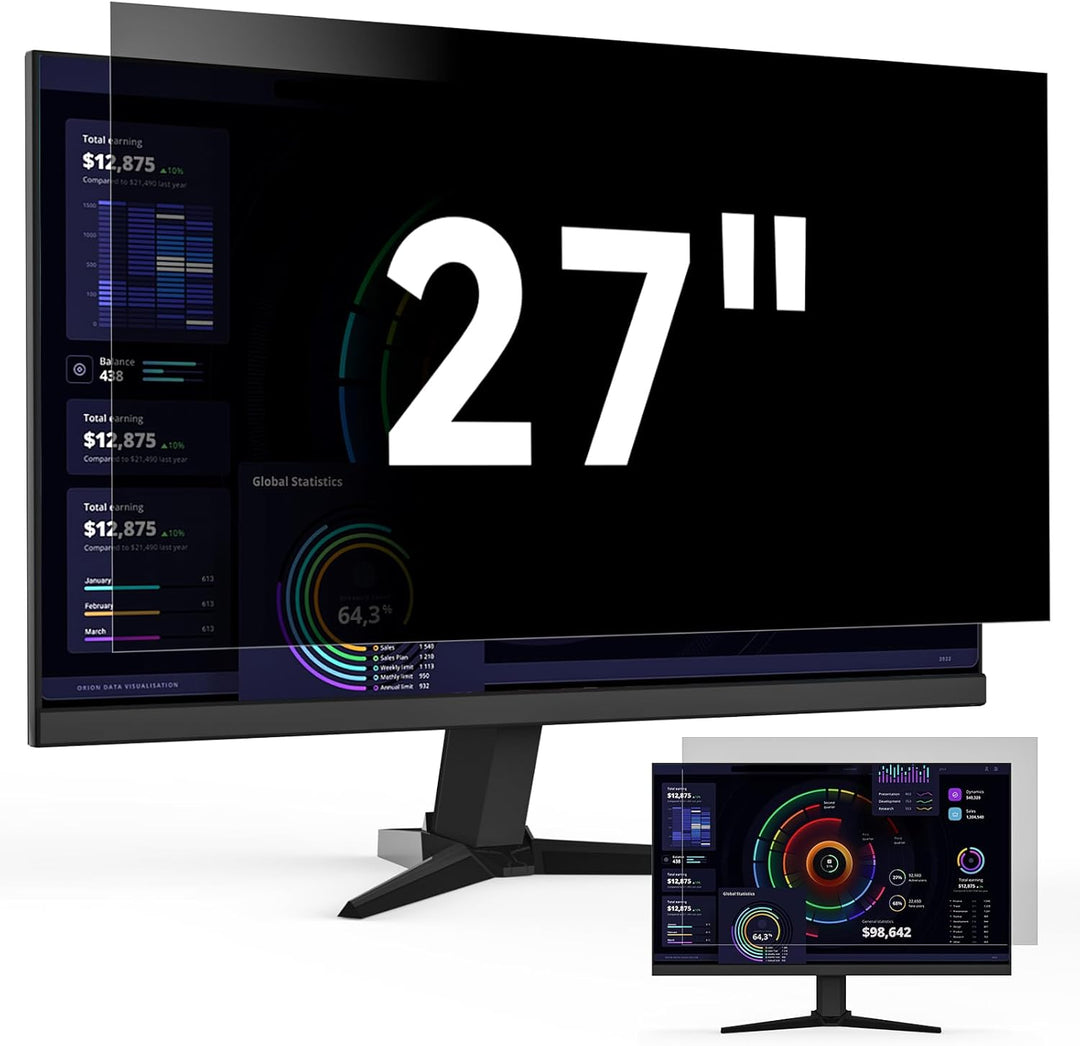 Computer Monitor Sichtschutz 27 Zoll Seitenverhältnis 16:9, Anti Blaulicht Blendschutz Displayschutz