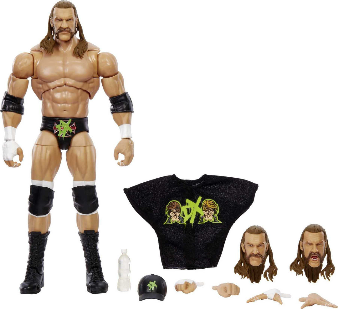 WWE Fan Takeover Ultimate Edition Triple H Actionfigur, 15,2 cm grosses Sammlerstück mit DX-Shirt,