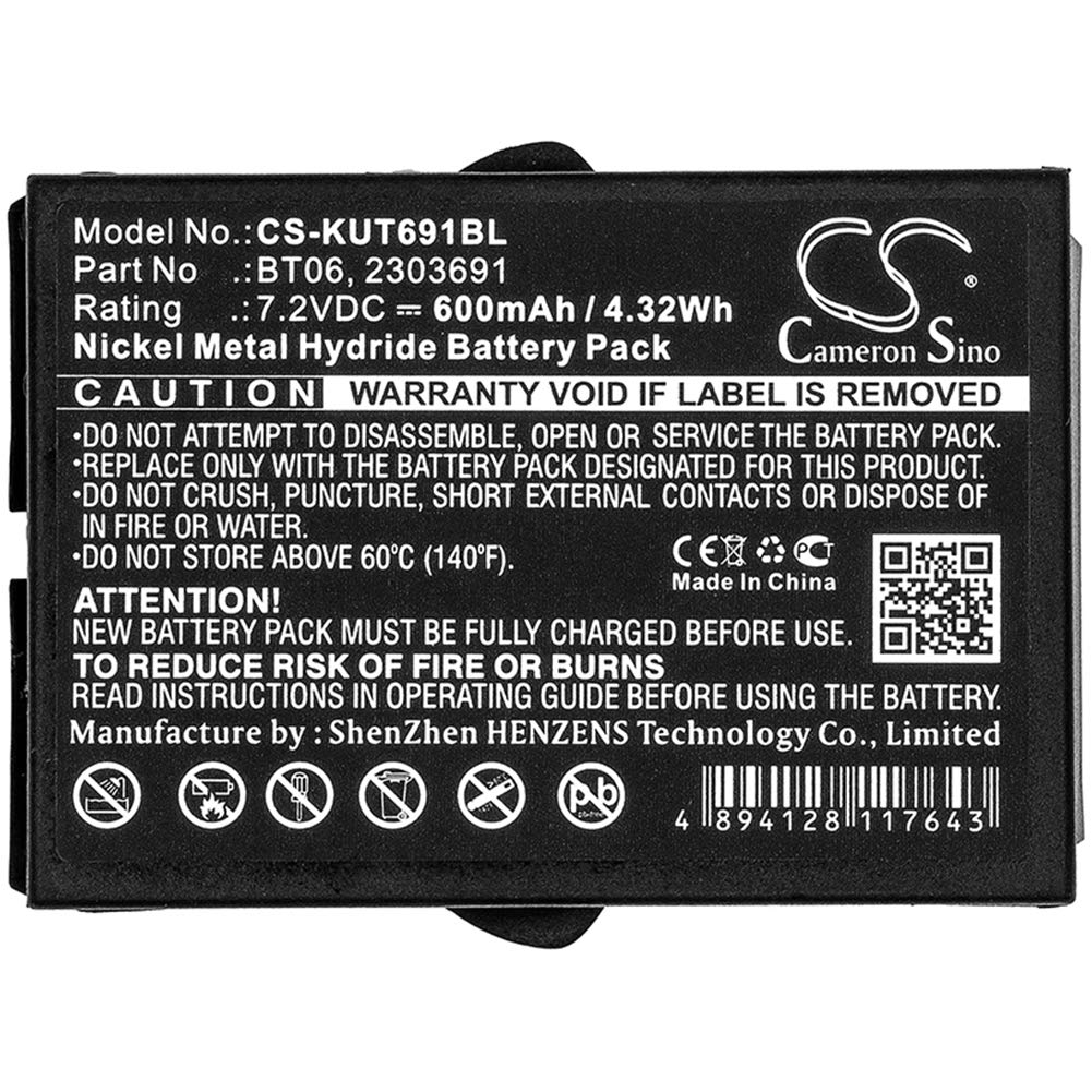 CS-KUT691BL Akkus 600mAh Kompatibel mit [IKUSI] 2303691, TM60, TM61, TM61Transmitters, TM62, TM62 Tr