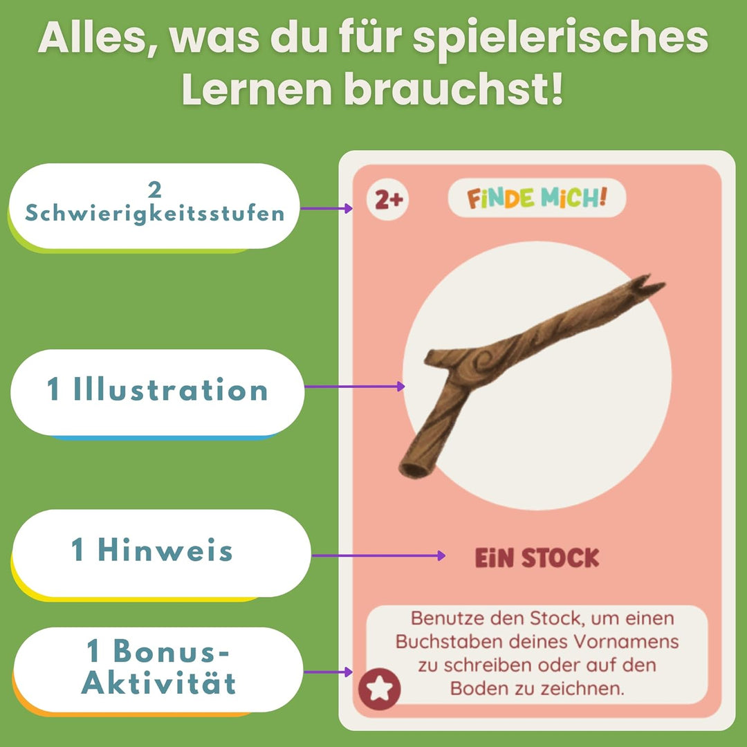 Finde Mich! Im Freien – Suchspiel & Entdeckerkarten für Kinder ab 2–8 Jahren – Natur-Kartenspiel & M
