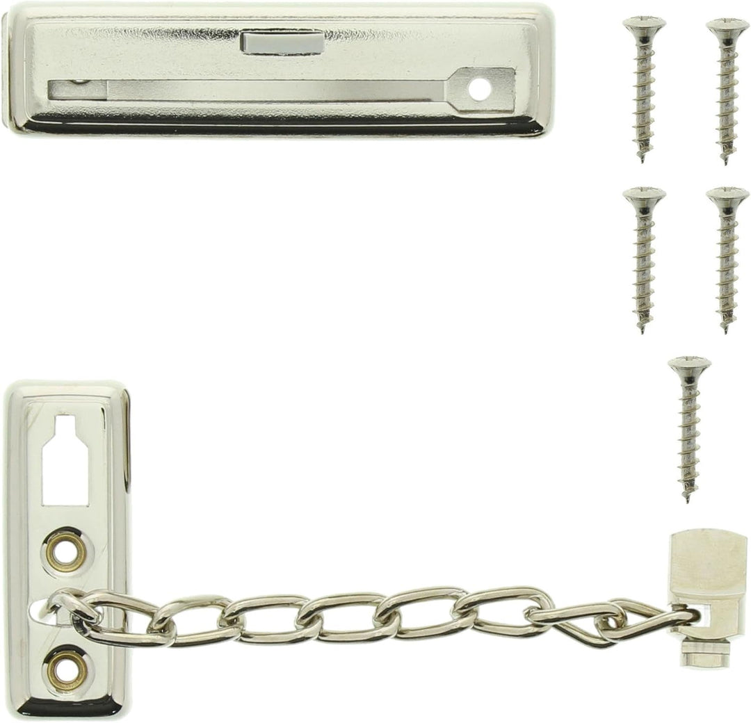 Burg-Wächter Sicherheits-Türkette mit Kindersicherung, 13 cm Länge, TK 64 SB, Vernickelt Kettenlänge