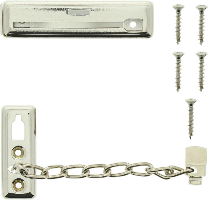 Burg-Wächter Sicherheits-Türkette mit Kindersicherung, 13 cm Länge, TK 64 SB, Vernickelt Kettenlänge
