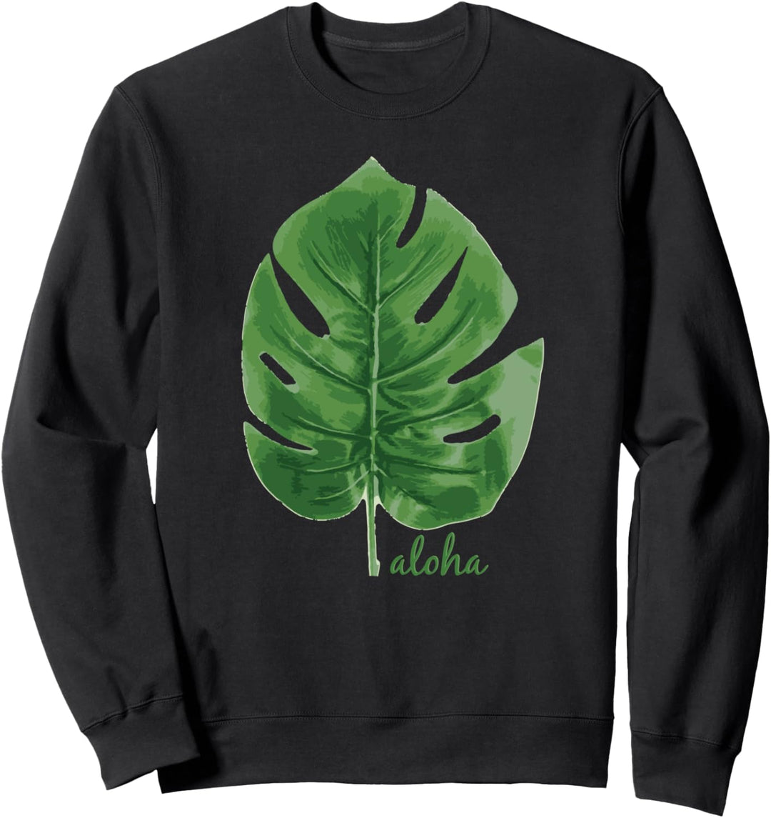 Aloha Leaf Nettes grafisches hawaiianisches Souvenir Sweatshirt