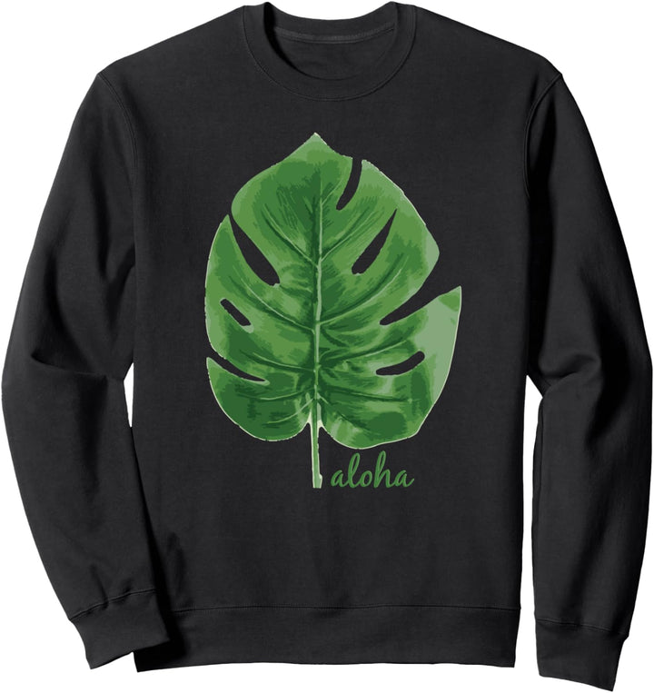Aloha Leaf Nettes grafisches hawaiianisches Souvenir Sweatshirt