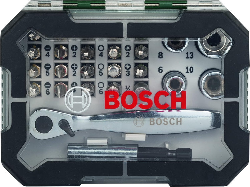 Bosch 26tlg. Schrauberbit und Ratschen-Set (PH-, PZ- & 46tlg. Schrauberbit und Steckschlüssel-Set (P