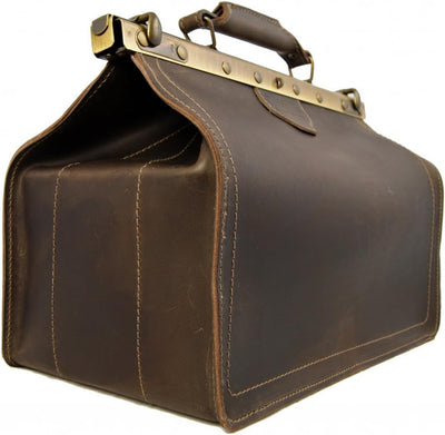 Freiherr von Maltzahn Doktortasche PARACELSUS aus Leder mit Innentaschen, Made in Germany, inkl. Led