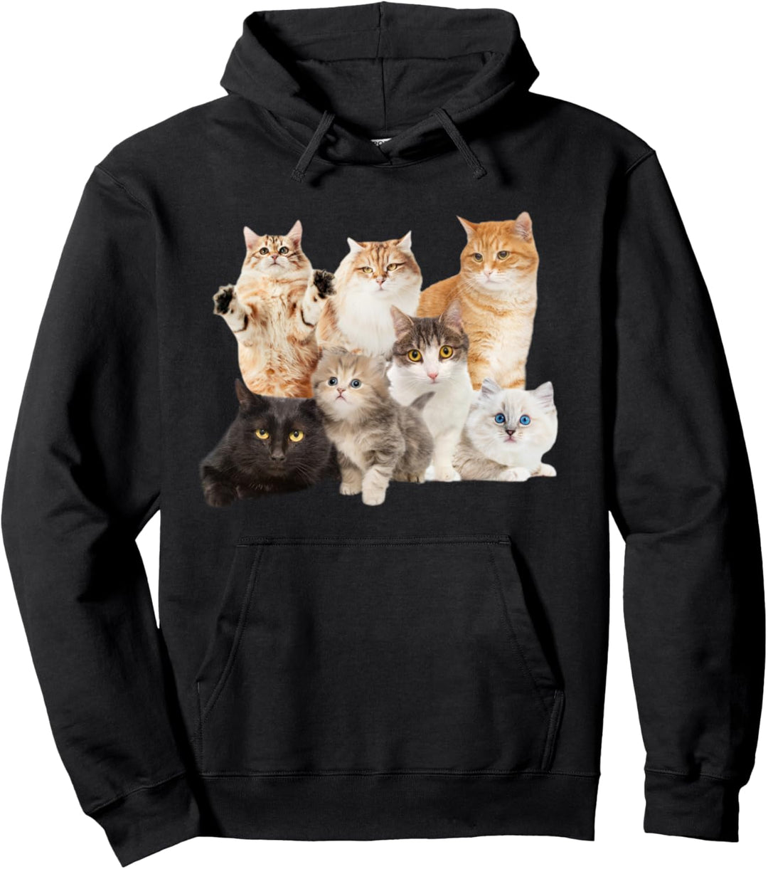 Katzen Crazy Cat Lady Kostüm Süss Karneval Fasching Party Pullover Hoodie
