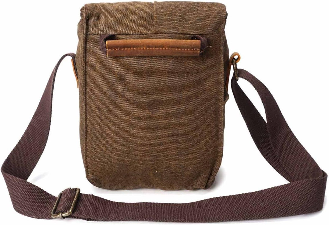 Neuleben Wasserdicht Klein Kameratasche SLR-Tasche Vintage Fototasche aus Canvas Unisex für Spiegelr