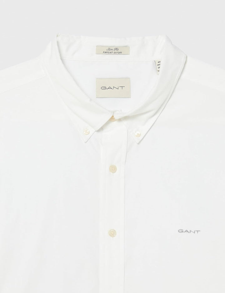 GANT Herren Slim Pinpoint Oxford Shirt Klassisches Hemd XL Weiss, XL Weiß