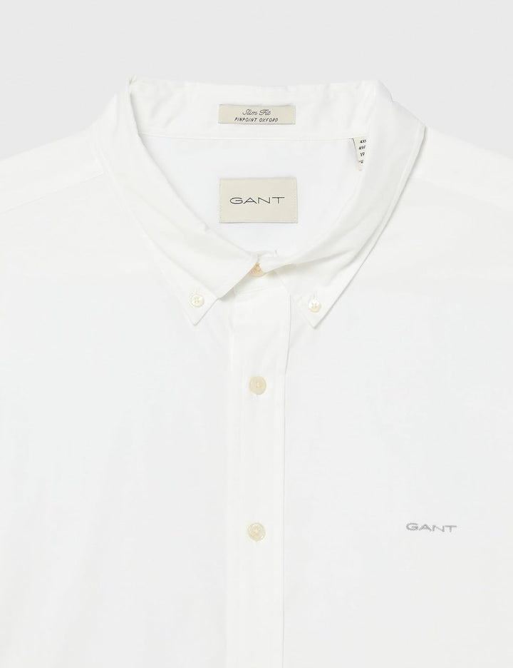 GANT Herren Slim Pinpoint Oxford Shirt Klassisches Hemd XL Weiss, XL Wei&amp;