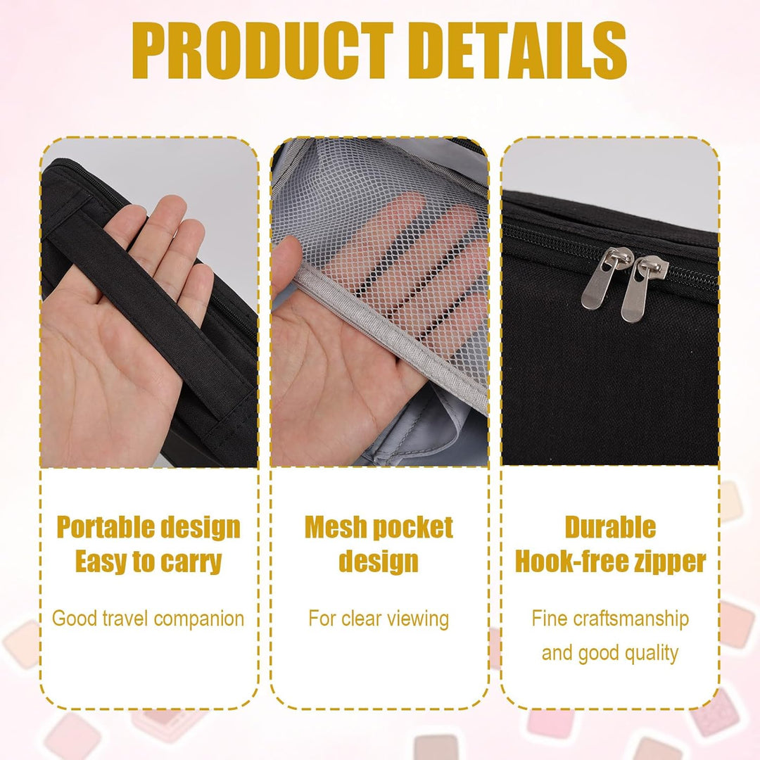 Stehende Make-up-Tasche, Grosses Fassungsvermögen Kosmetiktasche mit Fächern Reise-Make-up-Organizer