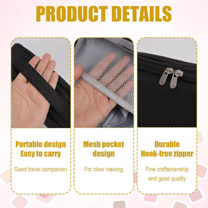 Stehende Make-up-Tasche, Grosses Fassungsvermögen Kosmetiktasche mit Fächern Reise-Make-up-Organizer