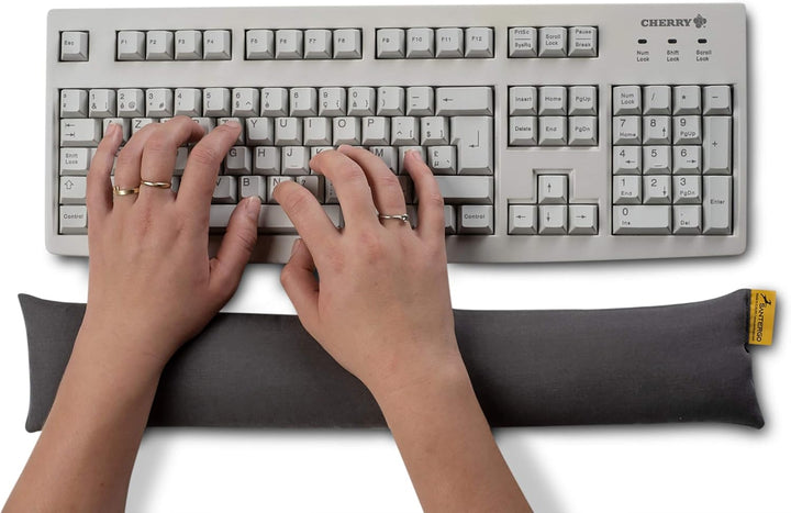 SANTERGO Handgelenkauflage für die Tastatur - ergonomische Handballenauflage aus Bio-Hirsespreu mit