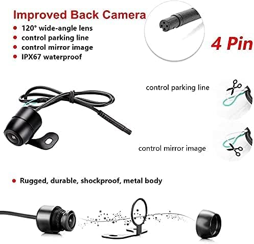 OBEST Auto Rückfahrkamera mit 4,3 Zoll Monitor Set, IP67 wasserdichte Parkkamera Einparkhilfe System