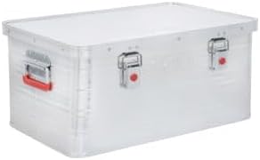 STIER Alubox, Aluminiumbox 50L, Staub- und spritzwasserresistent, mit Gummidichtung und 2 Klapphandg