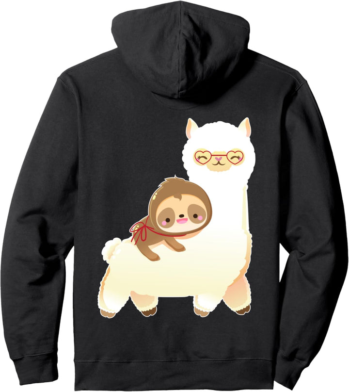 Faultier-Reitlama-Tiergeschenke für Mann-Frauen-Kinder Pullover Hoodie
