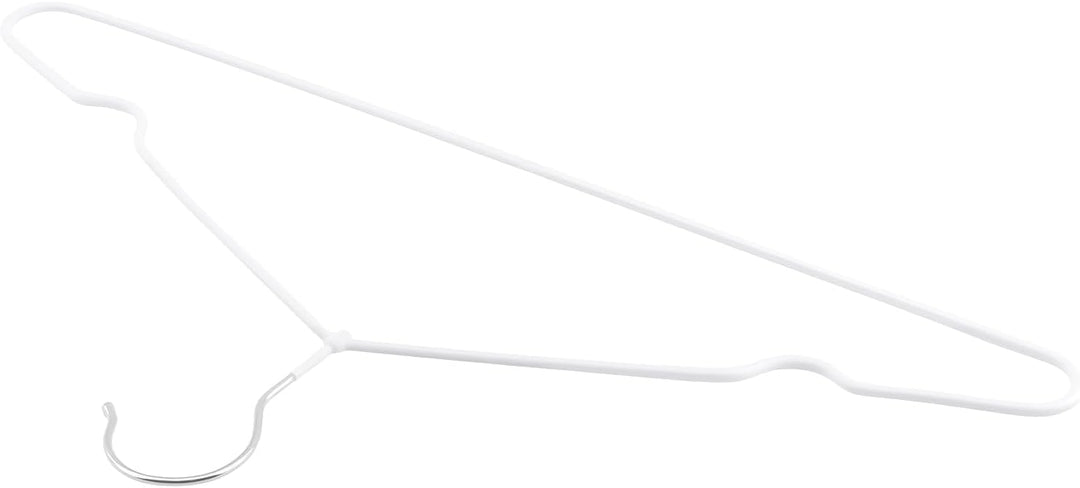 60 Stück Metall Kleiderbügel Weiss 40 cm, Kunststoff ummantelt Drahtbügel Kleiderbügel Platzsparend,