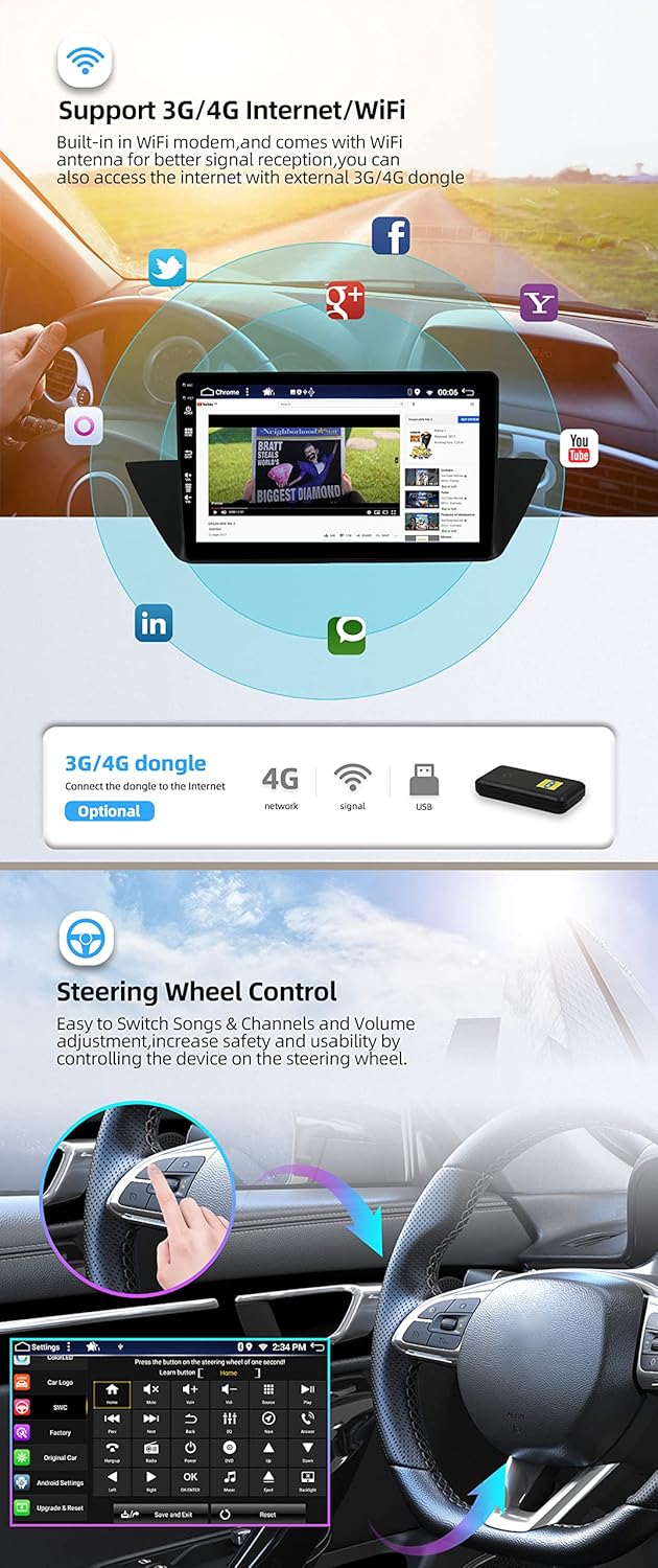Android 12 IPS Autoradio Passt für BMW X1 E84 (2009-2015) - 4G+64G - Eingebaut DSP/Carplay/Android A
