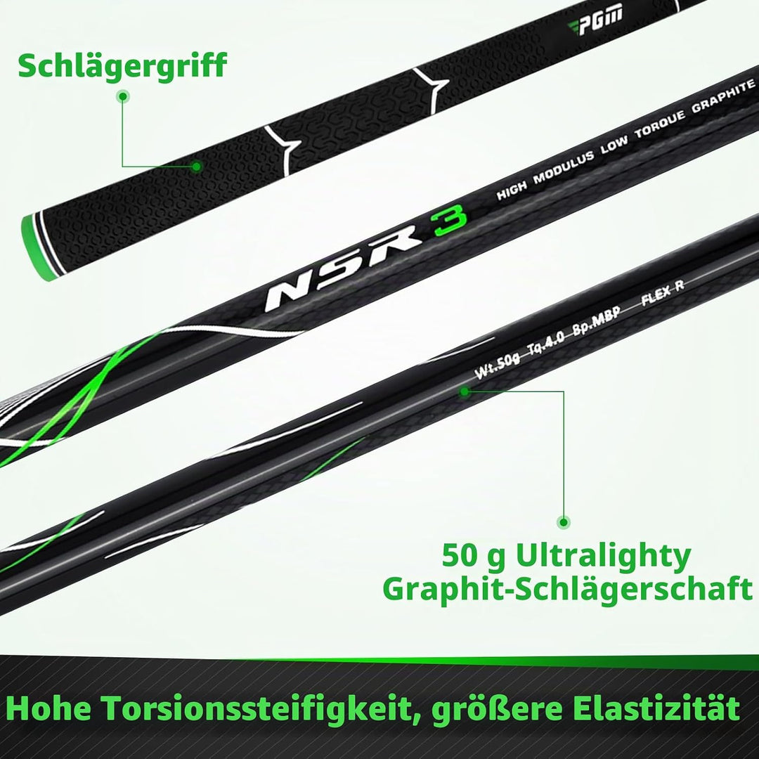 PGM Golfschläger NSR III Golf Iron Thru Gap Wedge mit Graphitschäften für Rechtshänder - S/R Flex R