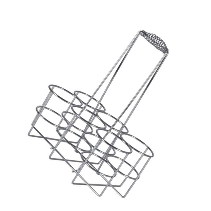 HEMOTON Metall Flaschenträger Mit Griff 6 Fächer Bierträger Für Flaschenkorb 9X9X6 Zoll Robuster Get