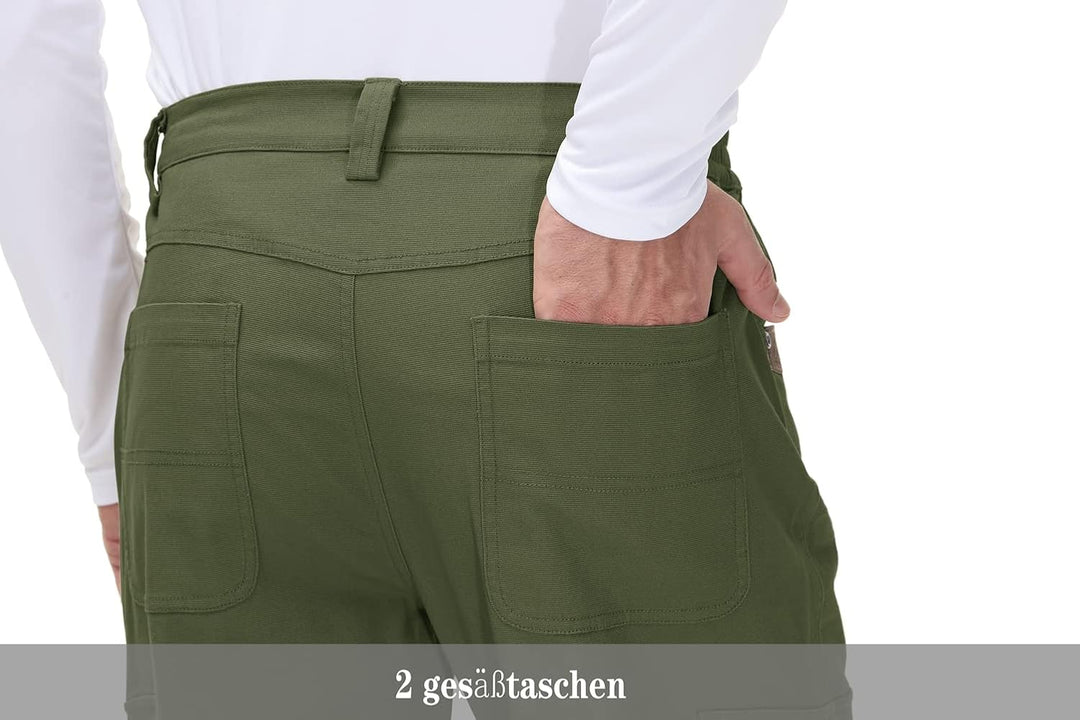 YSENTO Herren Cargohose Männer Arbeitshosen Stretch Chino Kargohosen Vintage Baggy Hosen Baumwolle 4