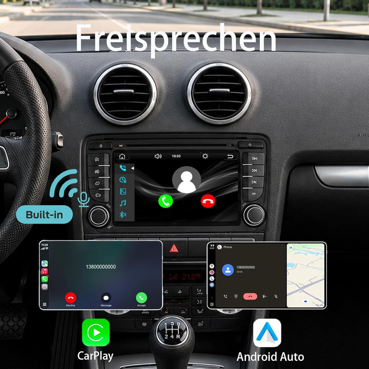 Spezialanschluss-Linux-Autoradio für Audi A3 8P / S3 / RS3 / Sportback | Kabelloses CarPlay/Android