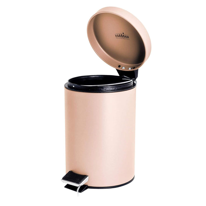 Harbour Housewares Runde Badezimmerpedalbehälter - 3L - Matt Pink, Matt Pink