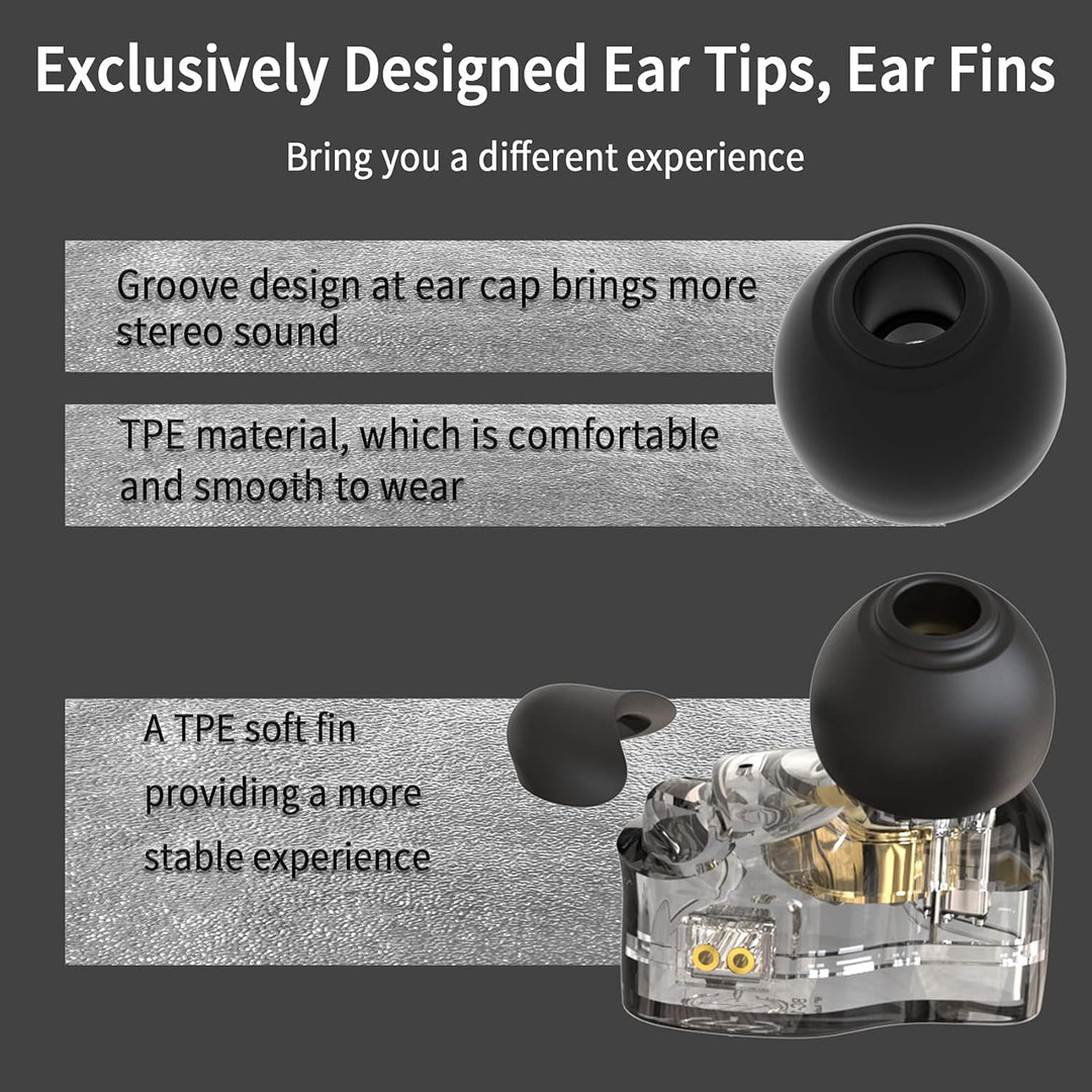 Yinyoo CCZ Melody KopfhörerYinyoo Hybrid 1ba 1DD HiFi in Ohrmonitoren, Deep Bass Leichtes In-Ear-Kop