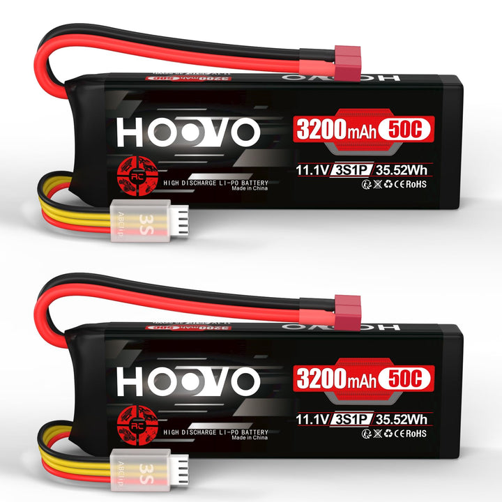 HOOVO 3S Lipo Akku 11,1V 3200mAh 50C SoftCase Lipo Battery mit Deans T Stecker RC Batterie für RC Au