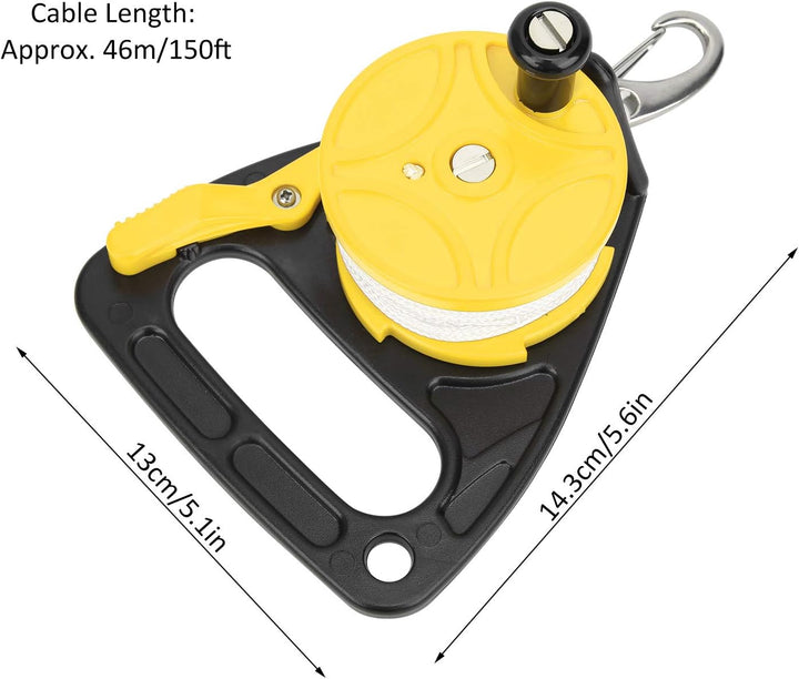 RiToEasysports 150ft Diving Reel Spool Finger Line mit Daumenstopper für Höhlen- und Wrackerkundung