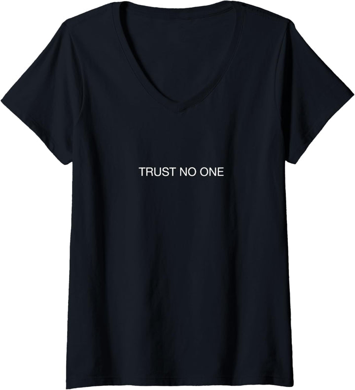 X-Files Traue Niemandem T-Shirt mit V-Ausschnitt