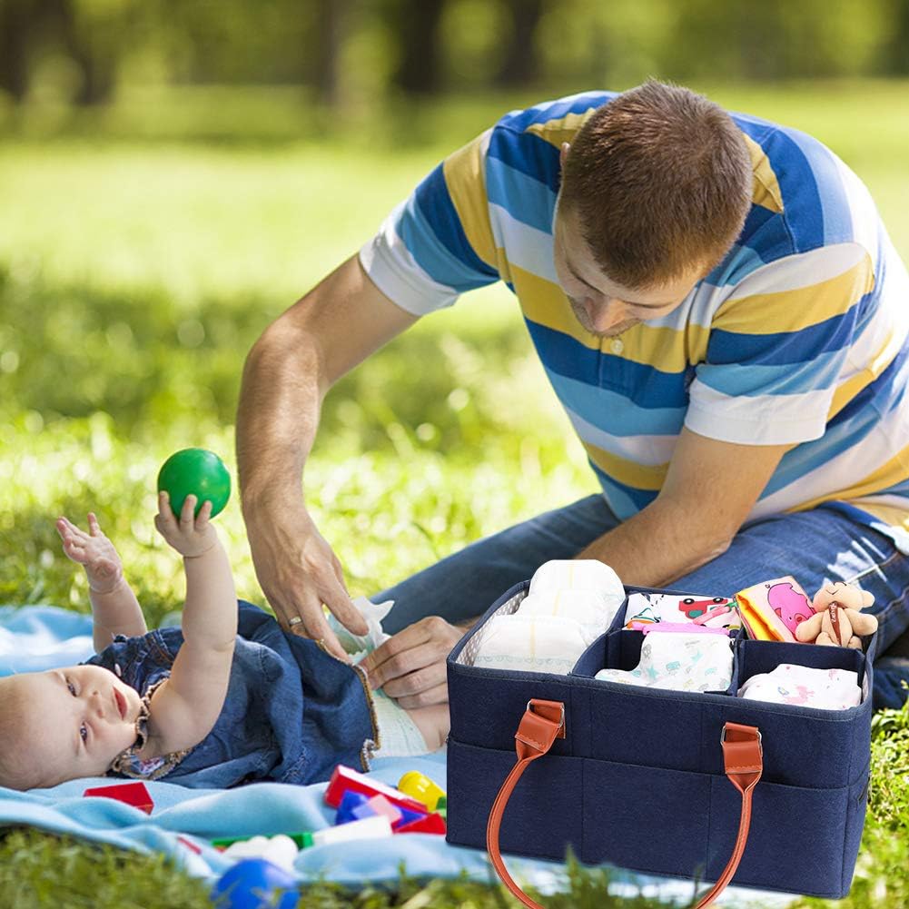 Baby Windel Caddy Organizer, tragbare Wickeltisch Organizer Windel Ablagekorb Auto Reise Ablagekorb