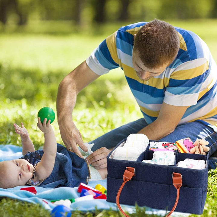 Baby Windel Caddy Organizer, tragbare Wickeltisch Organizer Windel Ablagekorb Auto Reise Ablagekorb