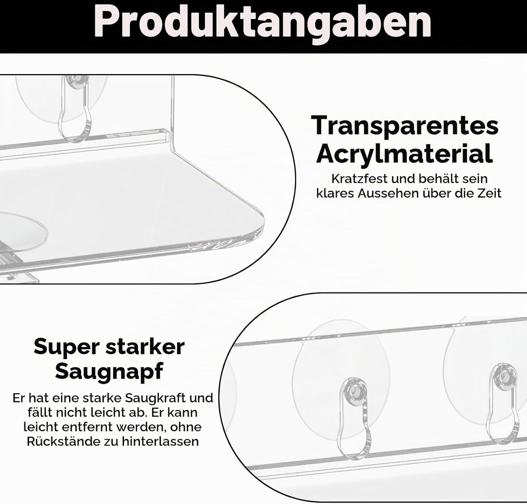 2 Stück Fenster Pflanzenregale: Clear Acryl Fenster Regal für Pflanzen mit Beinen, 30cm Hängendes tr