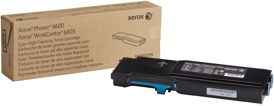 Xerox XFX Toner cyan 6600/6605 hohe Kapazität 6.000 Seiten 1er-Pack, 106R02229, XXL cyan Toner, cyan