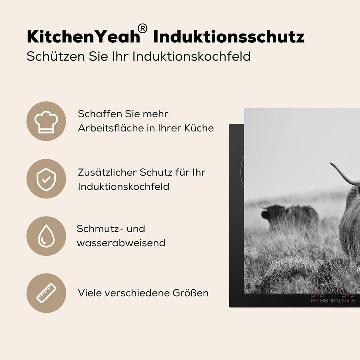 KitchenYeah© Herdabdeckplatte Einteilig Ceranfeld Abdeckplatte Küche Deko | 59x51 cm - Ceranfeldabde
