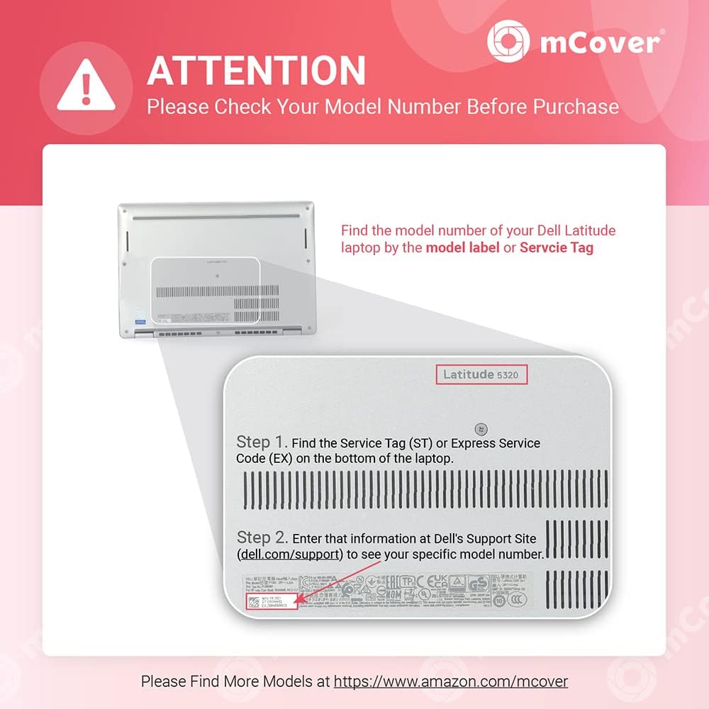 mCover Nur kompatibel mit 2021 ~ 2022 13,3 Zoll Dell Latitude 5320 5330 2-in-1 Windows Laptop Notebo