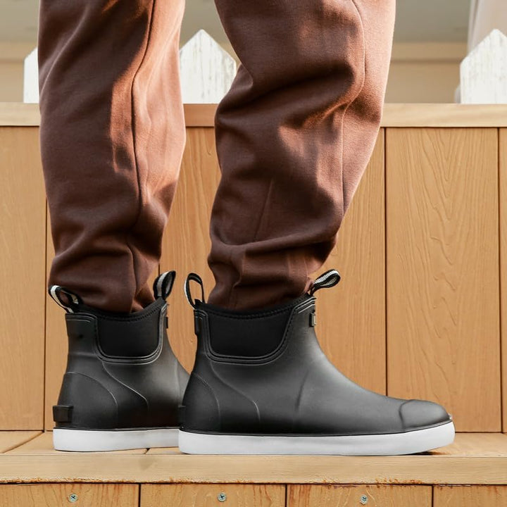 Rumkok Gummistiefel Herren Halbhoch, Grundlegend Wasserdicht Atmungsaktiv Stiefeletten, Anti-Rutsch