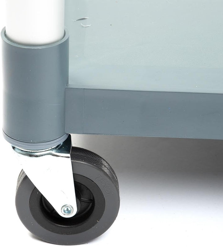 Servierwagen Kunststoff mit Rollen - 2 Böden - Tragfähigkeit 50 kg pro Boden - 80 x 43 x 96 cm - Tra