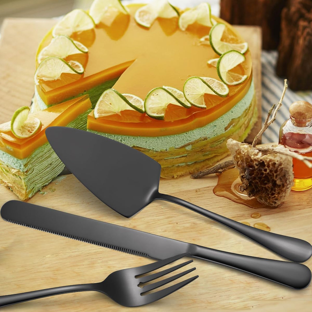 AARAINBOW Servierutensilien Set 8 Stück, Gross Buffet Servier Besteck mit Servierlöffel, Edelstahl S