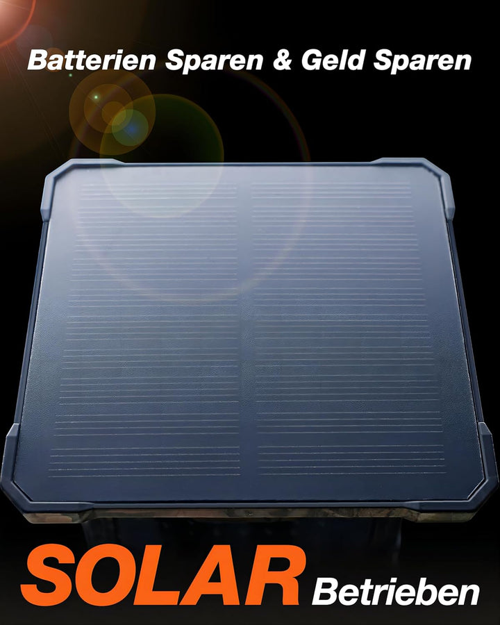 iZEEKER Solar Wildkamera, 2,7K/1520P 30fps 36MP Wildtierkamera mit 940 nm No Glow Infrarot LEDs, Wil