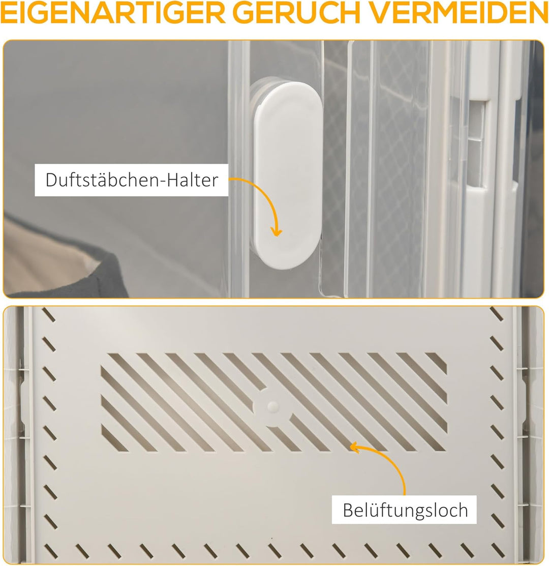 HOMCOM Schuhboxen 8er Set Schuhkarton stapelbar Schuhorganizer Schuhaufbewahrung Aufbewahrungsboxen