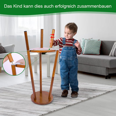 Yedcxup Blumenständer Stabil Blumenständer Holz, 2-stufiger umwandelbarer Pflanzenständer leichter A