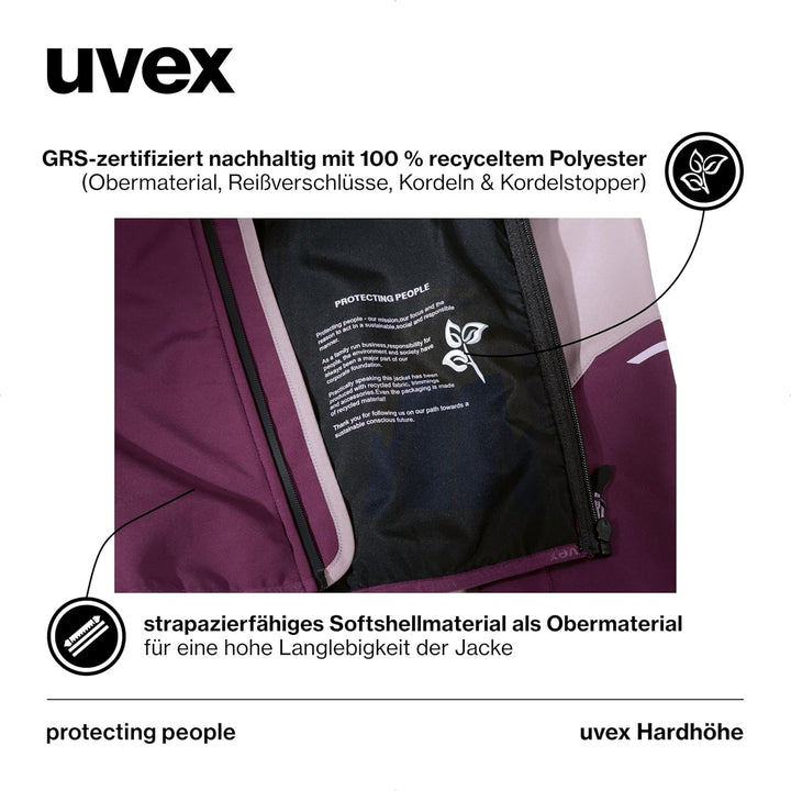 Uvex Hardhöhe - Softshelljacke für Damen - Funktions- & Übergangsjacke - wasserabweisend, atmungsakt