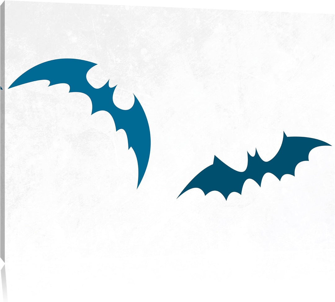 Pixxprint Schaurige Fledermäuse als Leinwandbild/Grösse: 100x70 / Wandbild/Kunstdruck/fertig bespann