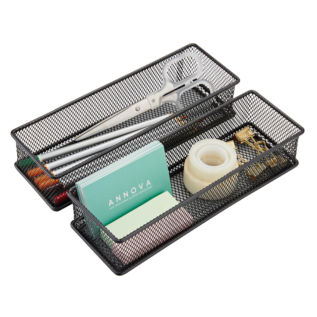 Annova Netz-Schubladenschrank und Regal, Organizer, Aufbewahrungskorb, für Schule, Büro, Zubehör, 2
