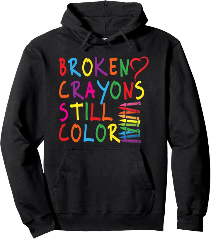 Zerbrochene Buntstifte immer noch Farbe - Geschenk zum Pullover Hoodie